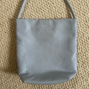BAGGU baby blue leather crossbody purse, excellent used condition!